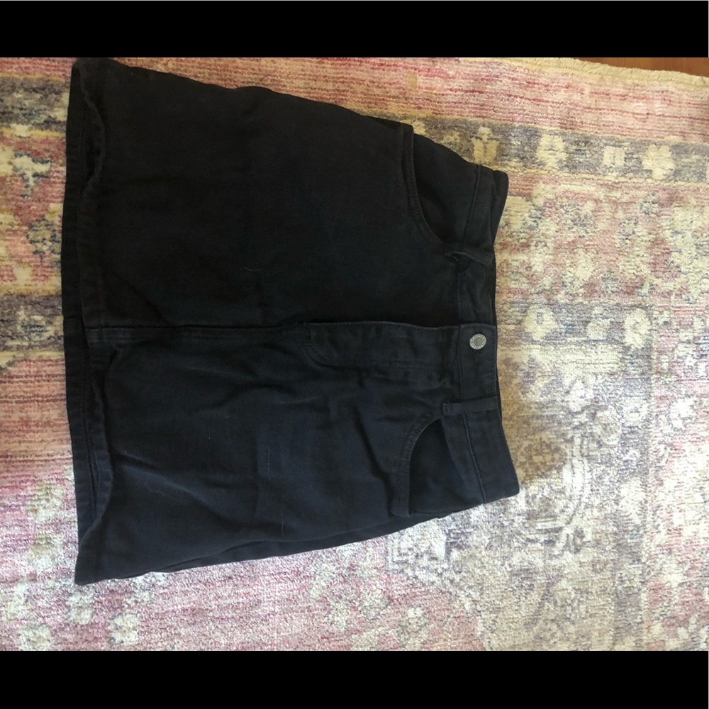 black jean skirt